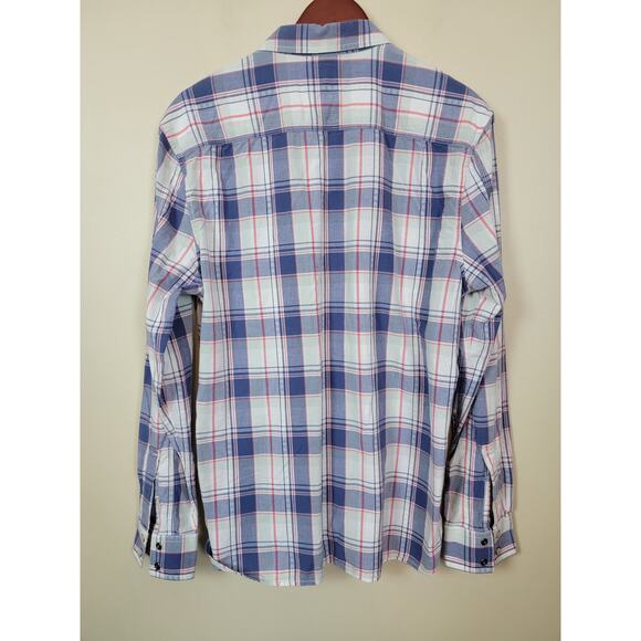 Lucky Brand Men's Button Up Plaid Shirt Long Sleeve Collared Multicolor Large - Picture 2 of 7